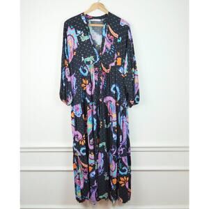 Ashilda Multicolor Boho Dress Tiered Peasant Summer Midi Maxi Medium Resort